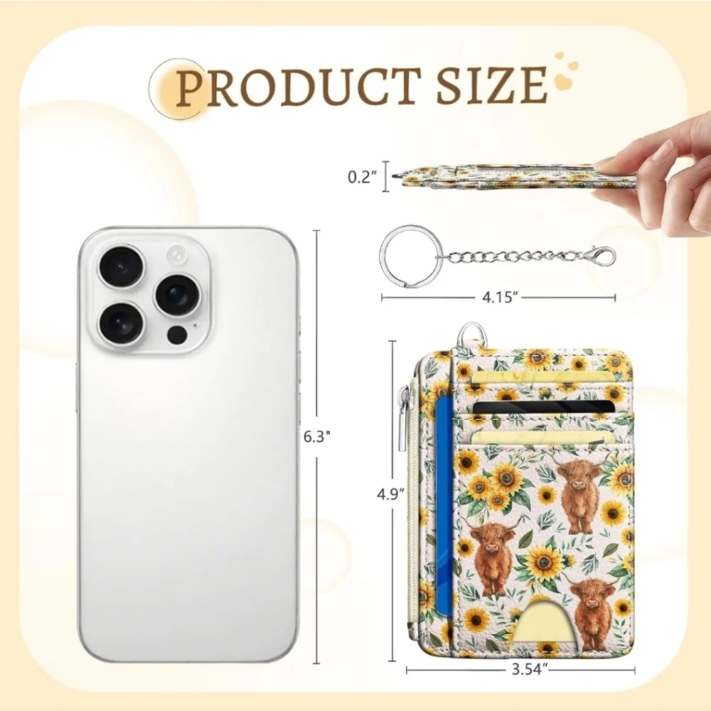 Floral Card Organizer with Sunflower Design